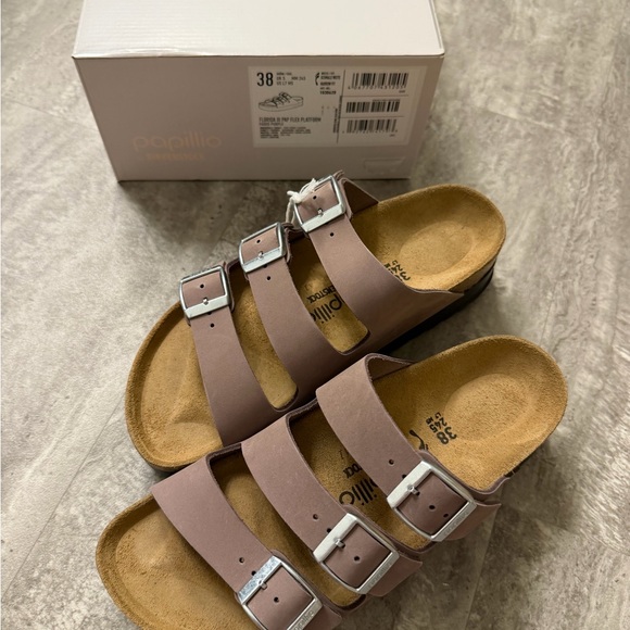 Papillio by Birkenstock Florida Flex Platform Triple-Strap Sandals 38 - Picture 2 of 8